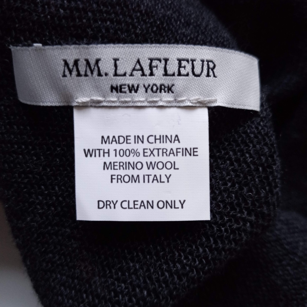 MM. Lafleur 100% Extra Fine Merino Wool Infinity Scarf Italy Charcoal Gray OS - Picture 6 of 15